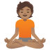 🧘🏽 person in lotus position: medium skin tone display on Google